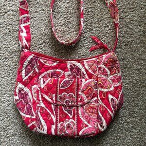 Retired Vera Bradley Adjustable Crossbody Shoulder Purse Rosie Posie Pattern